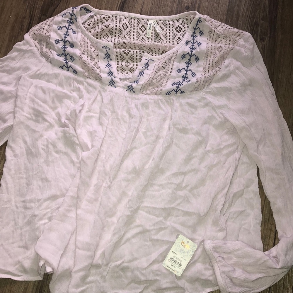 orchid purple mudd blouse